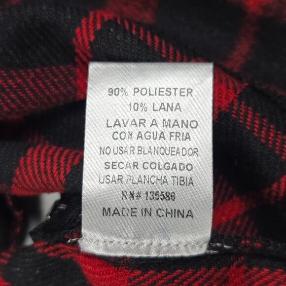 NWT Impressions Plaid‎ Mini Skirt Red Black Scalloped Hem Wool Blend S - Picture 7 of 9